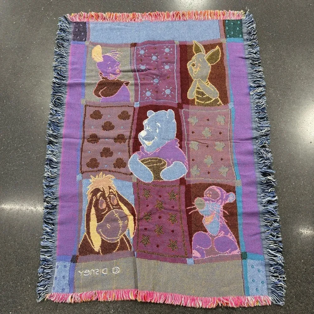 Vintage 90's Disney Mickey Mouse Singing To Minnie Mouse Tapestry Blanket